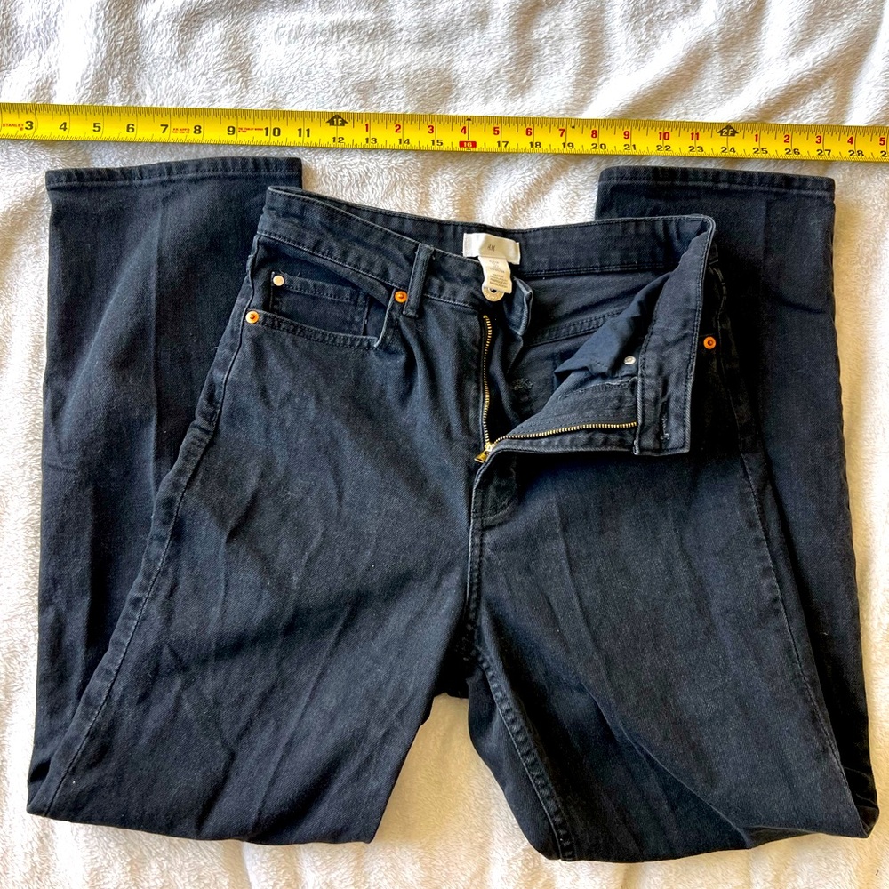 H&M black straight leg jeans